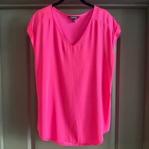 Express - Pink Short Sleeve Blouse